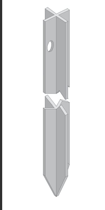 SEM - SEM504/E PALO CROCE ZINC. 50X5MM 250CM