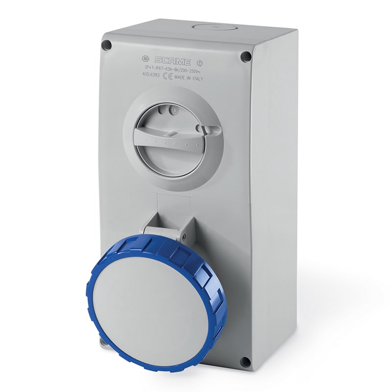 SCAME PARRE SPA - SCA505.6383 PRESA INTERBL. 63A 2P+T 6H IP66/IP67
