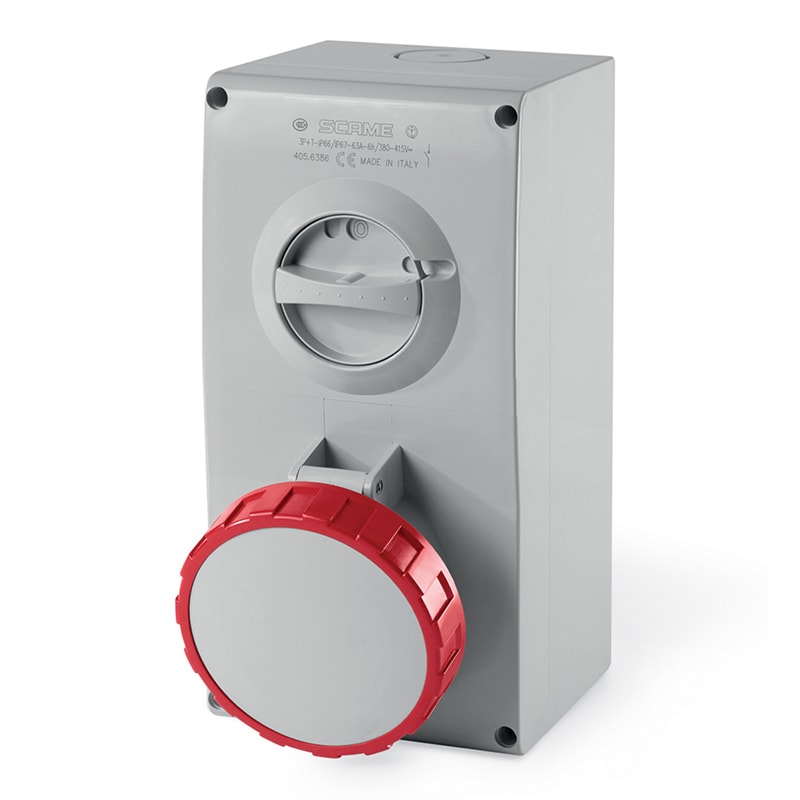 SCAME PARRE SPA - SCA505.6386 PRESA INTERBL. 63A 3P+T 6H IP66/IP67