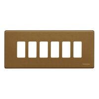 BTICINO - BTI506L/6/BR MAGIC - PLACCA 6P BRONZO