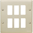 BTICINO - BTI506/6 MAGIC - PLACCA CON VITI A 6 POSTI OXIDAL