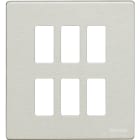 BTICINO - BTI506/6/AL MAGIC - PLACCA 3+3P ALLUMINIO