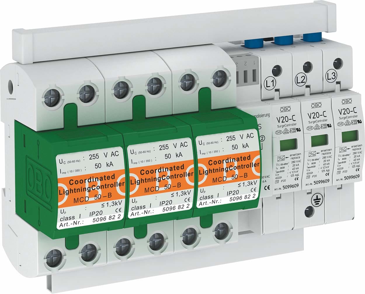 OBO BETTERMANN - OBO5089756 PS3 SPD T1+2 3+0 +FS 255V 50 KA