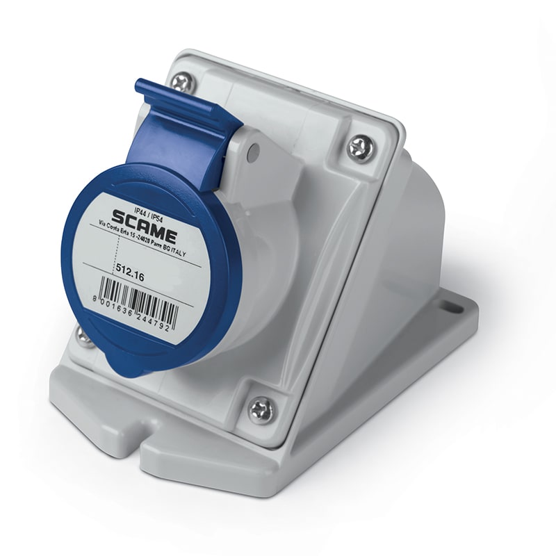 SCAME PARRE SPA - SCA512.1654 PRESA DA PARETE 16A 3P+T 9H IP44/IP54