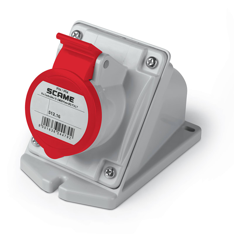 SCAME PARRE SPA - SCA512.1656 PRESA DA PARETE 16A 3P+T 6H IP44/IP54