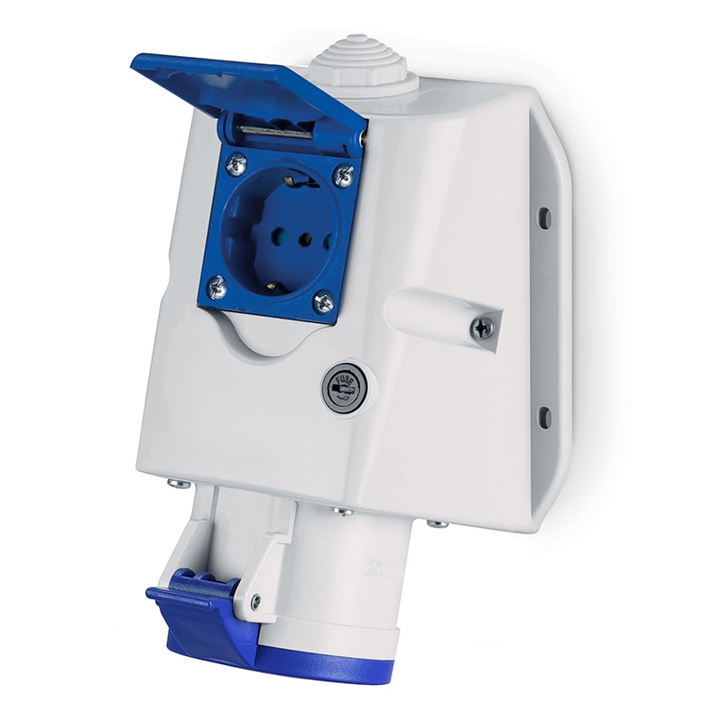 SCAME PARRE SPA - SCA513.1653-PN PRESA PARETE COMBI 16A 2P+T - P30