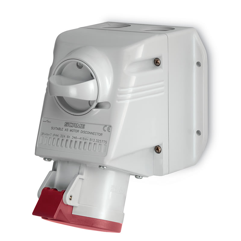 SCAME PARRE SPA - SCA513.3257TS.A PRESA PARETE 3P+N+T IP44 32A 6H 346-415V