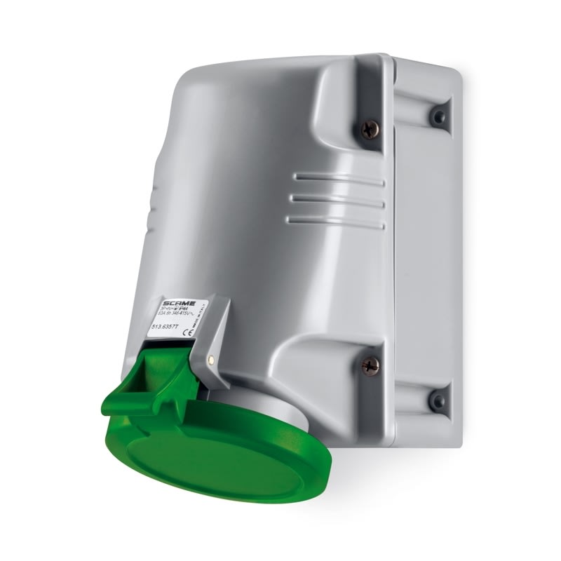 SCAME PARRE SPA - SCA513.63531T PRESA PARETE 63A 2P+T 10h >50V 100-300Hz