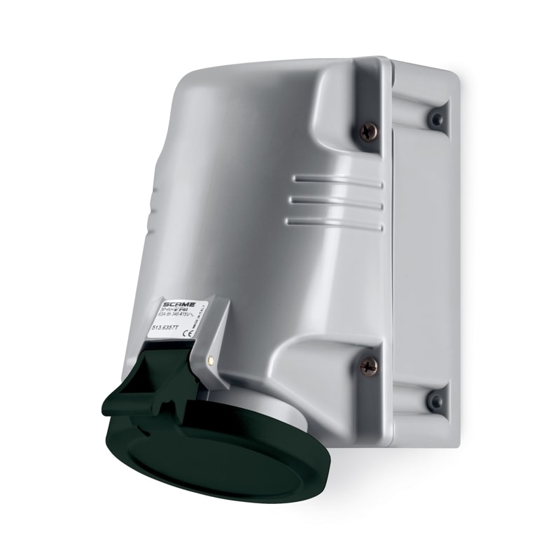 SCAME PARRE SPA - SCA513.63536T PRESA PARETE 2P+T IP44 63A 7H 480-500V