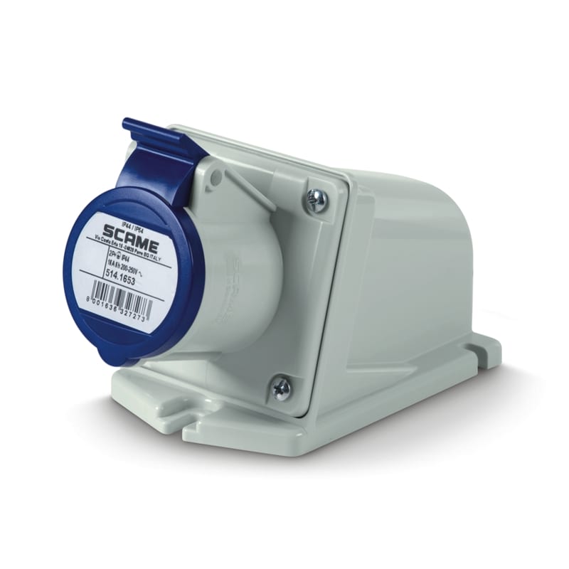 SCAME PARRE SPA - SCA514.1653 PRESA PARETE 2P+T 16A 6H 220V IP44