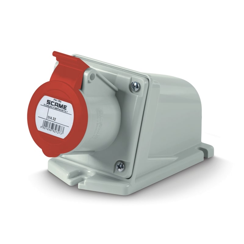 SCAME PARRE SPA - SCA514.3256 PRESA PARETE 3P+T 32A 6H 380V IP44