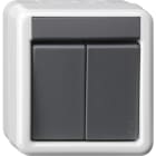 GIRA - GIR516130 Taster-BA 2f 1-Punkt KNX WG AP Grau