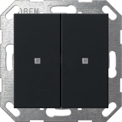 GIRA - GGI5173005 PULS. BIL. 2-M ONEKNX SYSTEM 55 NERO O