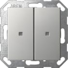 GIRA - GIR5173600 PULS. BIL. 2-M ONEKNX SYSTEM 55 ACCIAIO
