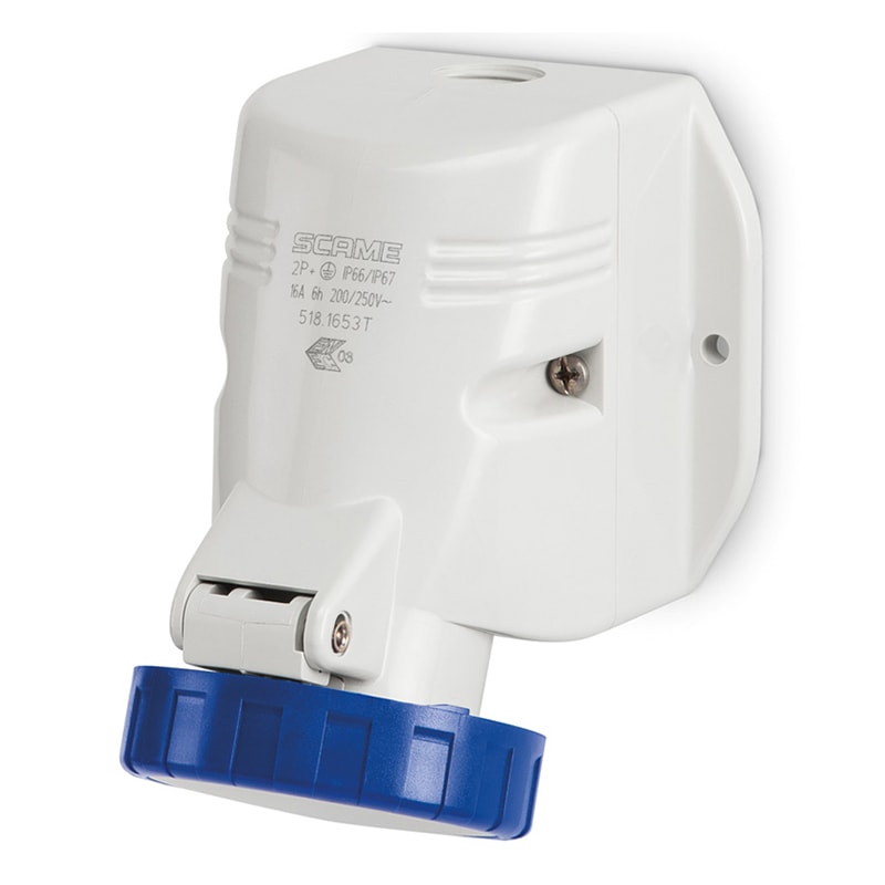 SCAME PARRE SPA - SCA518.1653T PRESA PARETE 2P+T IP66/IP67 16A 6H