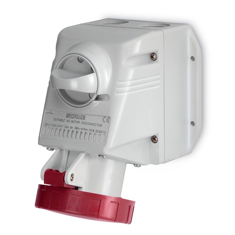 SCAME PARRE SPA - SCA518.3256TS.A PRESA PARETE 3P+T IP66/IP67 32A 6H