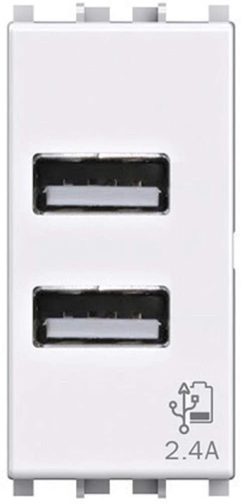 4 BOX SRL - 4BX4B.V14.USB.24 USB 2.4 VIMAR PLANA BIANCA