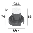 LINEA LIGHT (ILED) - ILD83038 CONTROC.ABS ORMA GLASS D97X88