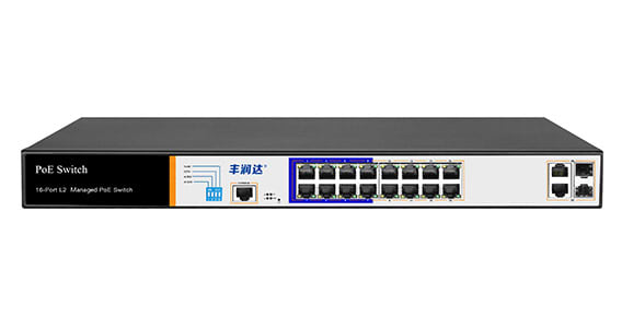 IESS SRL - EAA53048 SWITCH 16PORTE POE+ 2 FIBRA, MAX 300W