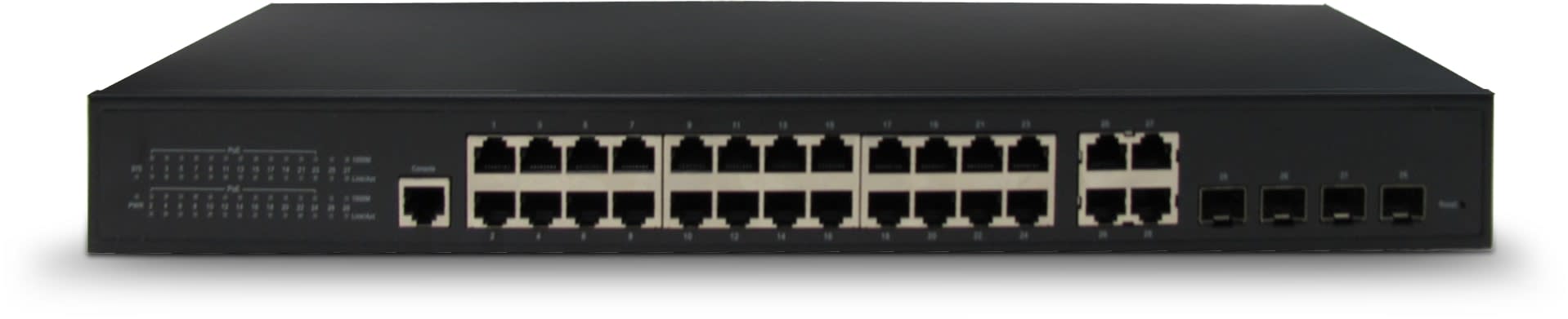 IESS SRL - EAA53049 SWITCH 24 PORTEPOE+4 FIBRA, MAX 400W