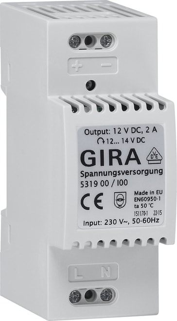 GIRA - GIR531900 TENSIONE ALIMENTAZ. 12 V DC 2A AMG ELETT