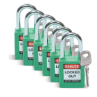 BRADY ITALIA - MOD051345 SFTY PADLOCK STEEL 38MM SHA GR - 6 PEZZI