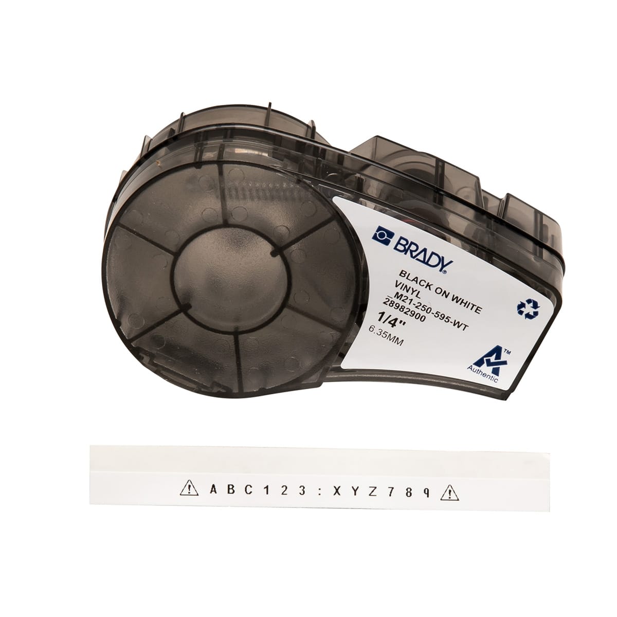BRADY ITALIA - MOD139744 LABEL VINYL 0.25 X 21 BK/WT - 1 NASTRO