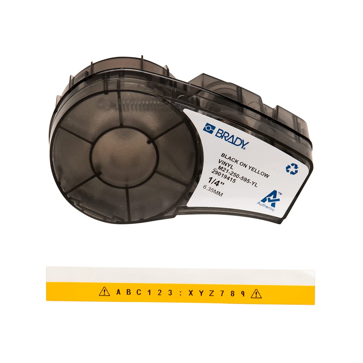 BRADY ITALIA - MOD139745 LABEL VINYL 0.25 X 21 BK/YL - 1 NASTRO