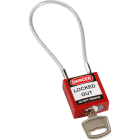 BRADY ITALIA - MOD146120 COMPACT CABLE PADLOCK RED 20CM KD - 1 PE