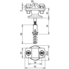 DEHN ITALIA SPA - DEH275160 Staffa portafilo con cavallotto in Zama per Td 7-10mm Fe/tZn e mast. di fissaggi o