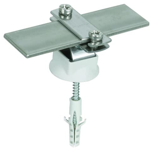 DEHN ITALIA SPA - DEH274230 Staffa portafilo INOX per Pt 30mm/Td 6-1 0mm con vite per legno, tassello in plas tica D 8mm