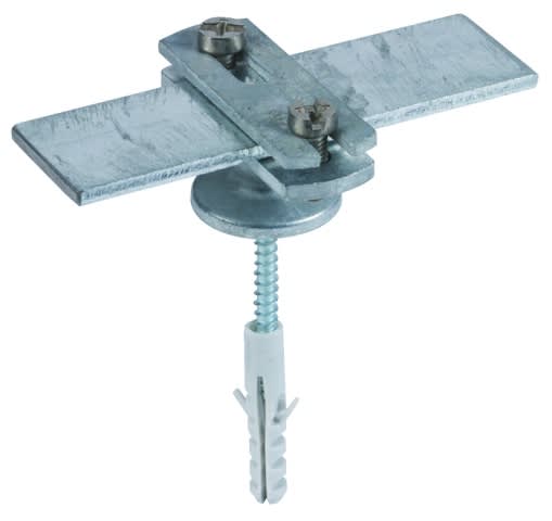 DEHN ITALIA SPA - DEH275230 Staffa portafilo con cavallotto in Zama per Pt -30mm Fe/tZn con vite e tassello