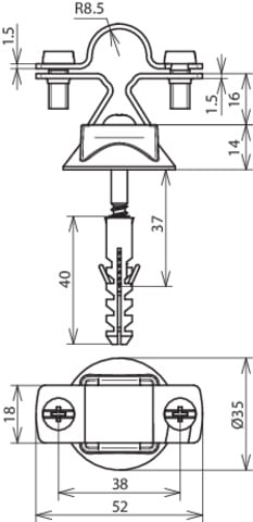 DEHN ITALIA SPA - DEH274260 Stangenhalter NIRO