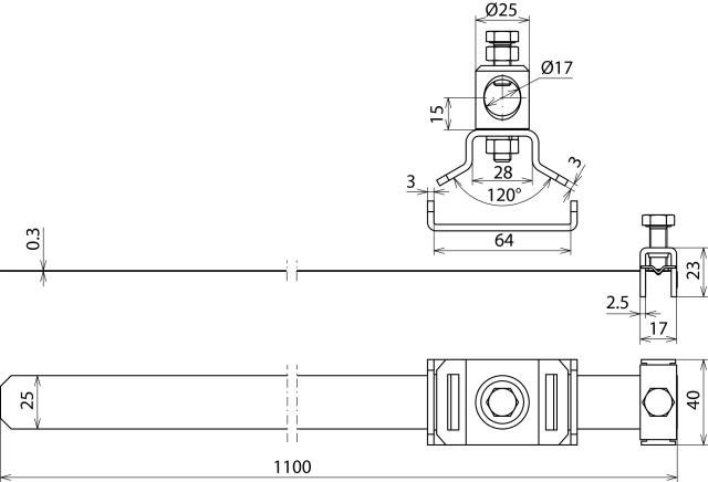 DEHN ITALIA SPA - DEH540105 FASCETTA DI FISSAGGIO INOX PER ASTA D16