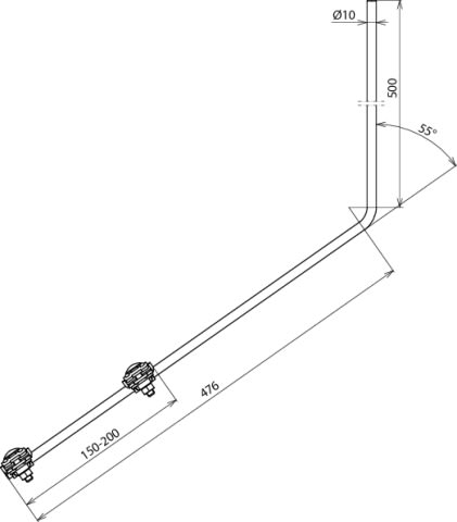 DEHN ITALIA SPA - DEH101110 PUNTA DI CAPTAZIONE D 10MM L 1000MM AL