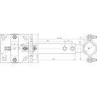 DEHN ITALIA SPA - DEH105345 Supporto di fissaggio in Fe/tZn per pali D 60mm distanza da parete da 250 a 350m m