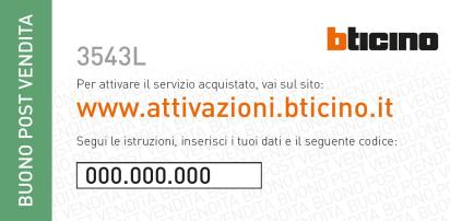 BTICINO - BTI3543L SERVIZI POST VENDITA TERZIARIO LARGE