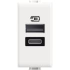 BTICINO - BTIAM4191AC MATIX - CARICATORE USB TIPO A+C 1M BIANC