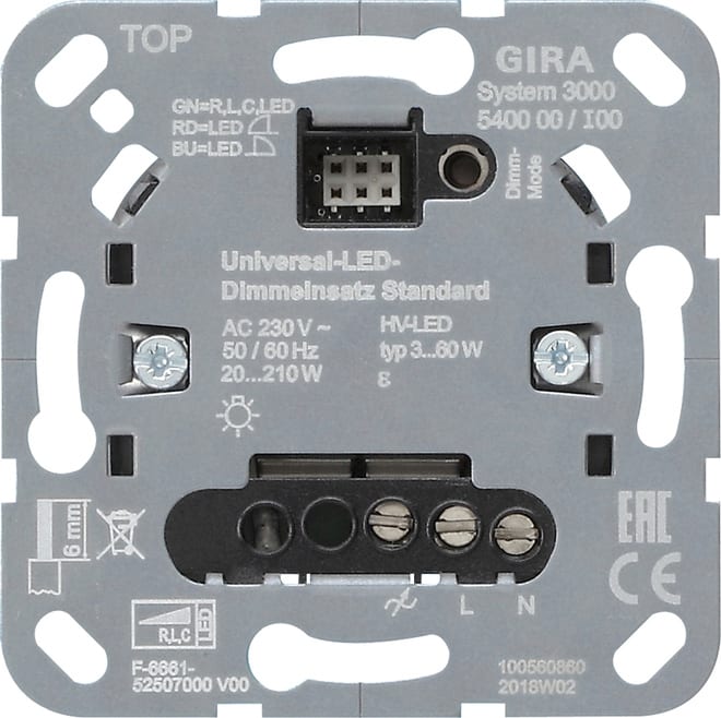 GIRA - GIR540000 S3000 Uni-LED-Dimmeins. Standard Einsatz