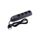 BTICINO - BTI3684GB MULTIPRESA 4 SCHUKO/BIPAS+INTER. GRIGIO