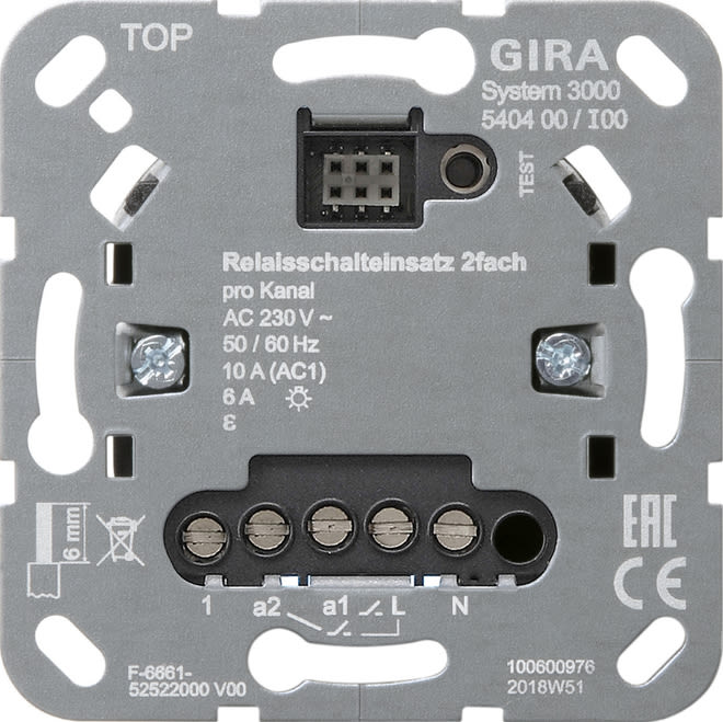 GIRA - GIR540400 S3000 Relaisschalteins. 2f Einsatz