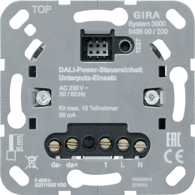 GIRA - GIR540600 S3000 DALI Power-Steuereinheit UP-Eins.