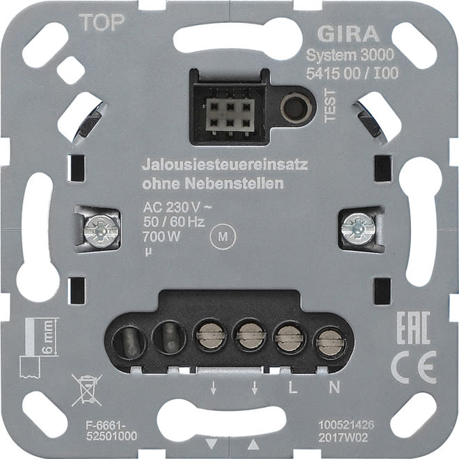 GIRA - GIR541500 S3000 Jal.steuereins. o.Nebenst.eing. Ei
