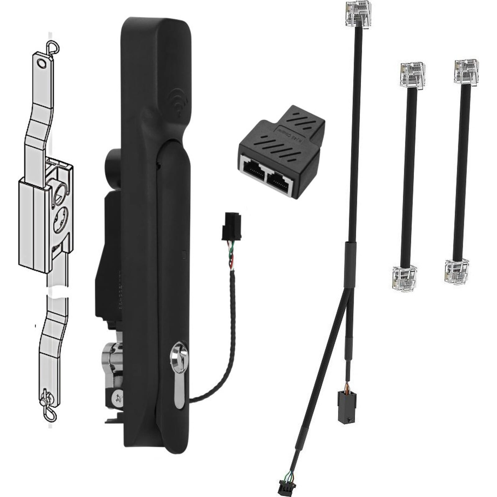 EXCEL - EXL546-SCO-KT3 DC Rack Southco Lock Kit, 1 Handle to In