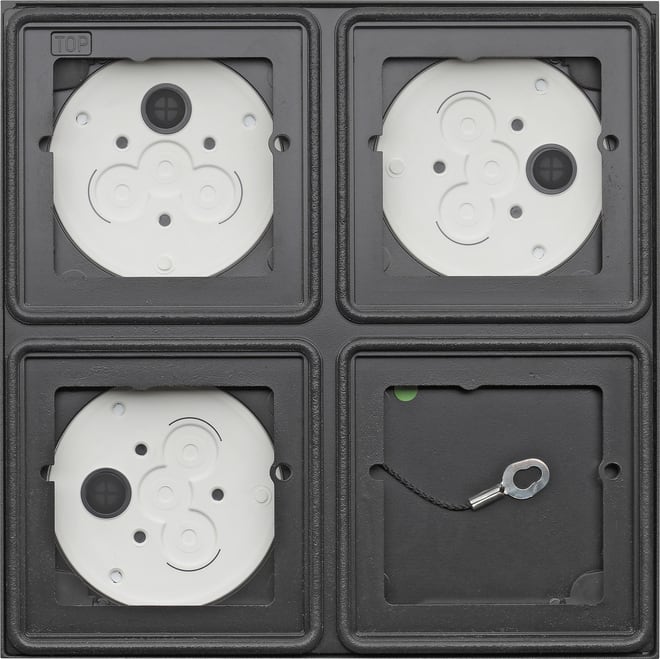 GIRA - GGI5508910 SCATOLA SI 2X 2 MOD. SYSTEM 106 ANTRACIT
