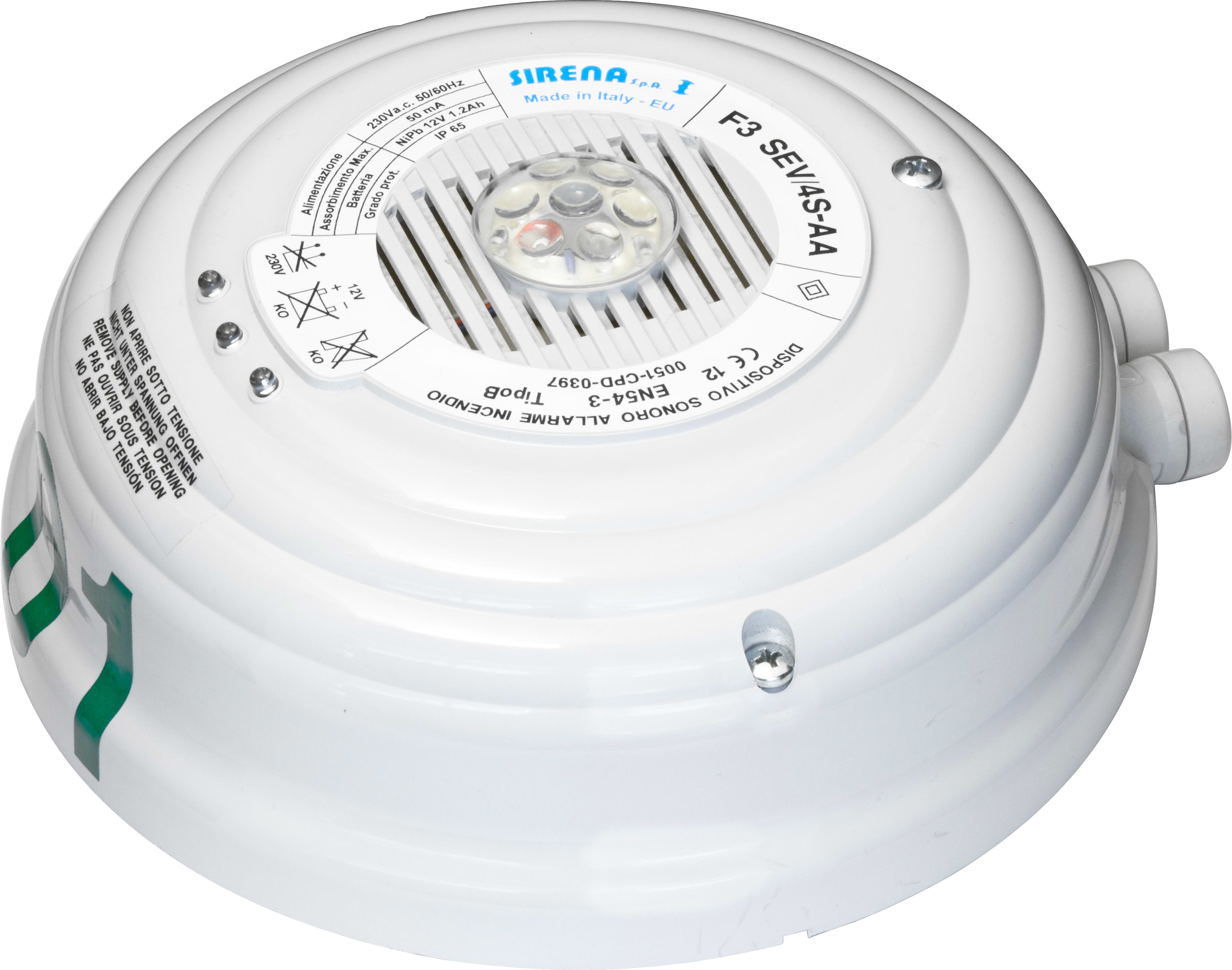 SIRENA - SIR55307 F3 SEV 4S AA     V230AC     GY