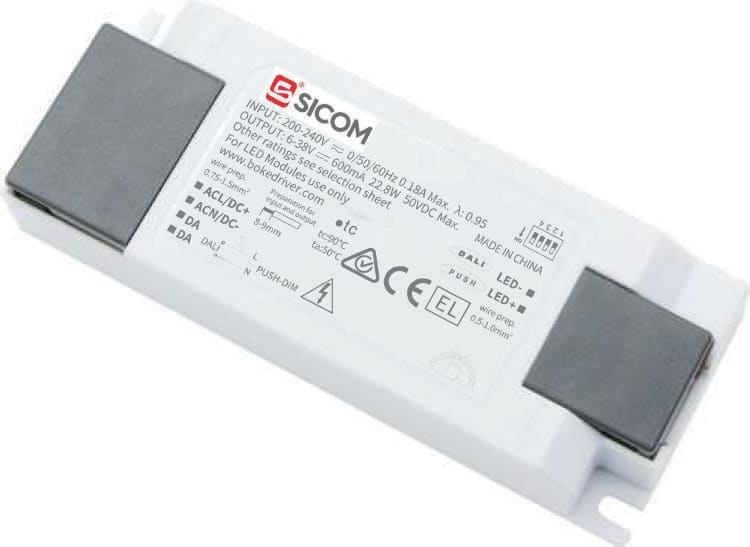 SICOM - SOL5601312 SICOM C.C. 22W 225-600MA DALI PUSH SC