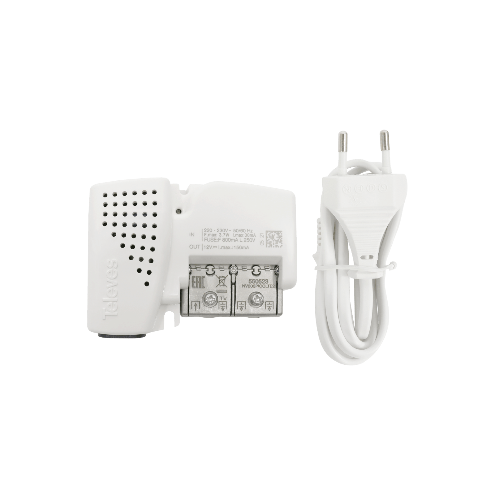 TELEVES ITALIA SRL - TVV560523 AMP.INT.2U+TV 47..694MHZ G10/16 AUTOREG.