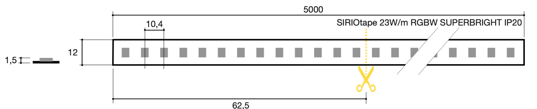 SICOM - SOL5605966 SIRIOTAPE 23WM RGBW (3000K) 24V