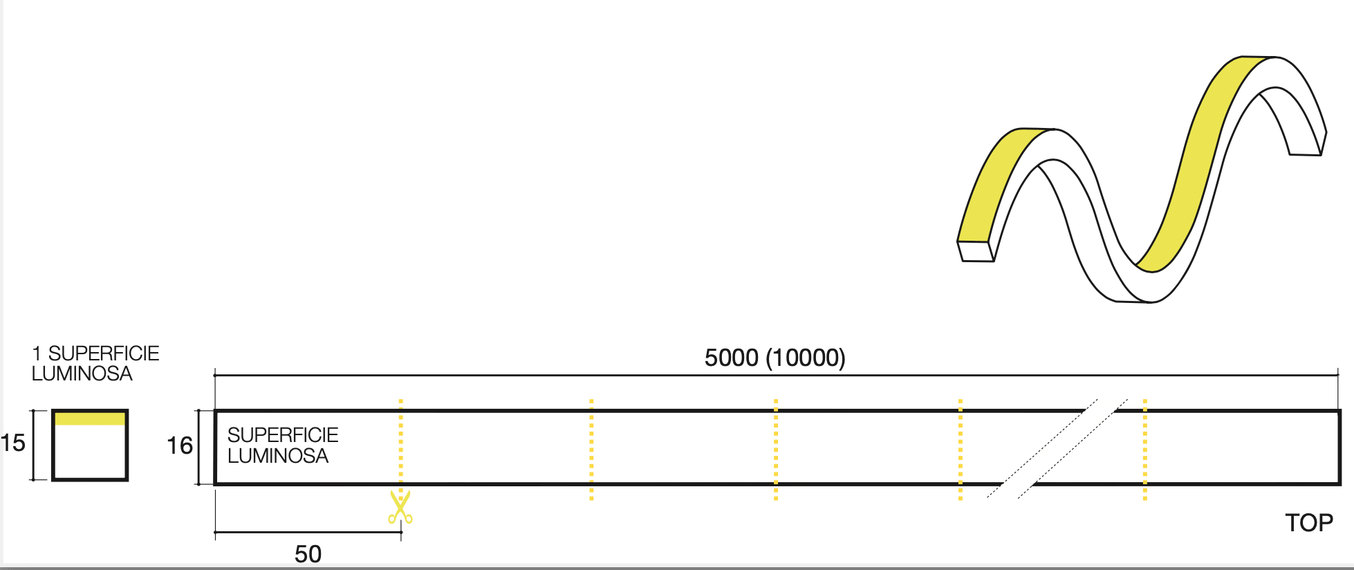 SICOM - SOL5609204-10 SICOMTAPE NEON TOP 10W 4000 IP67-10M